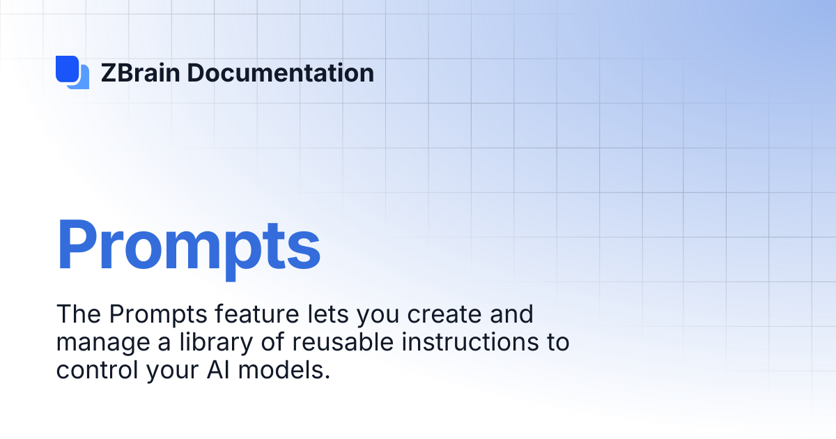 Prompts | ZBrain Documentation