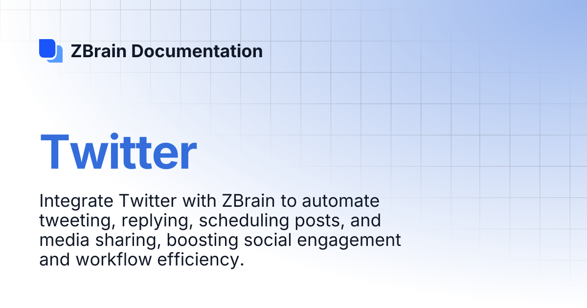 Twitter | ZBrain Documentation