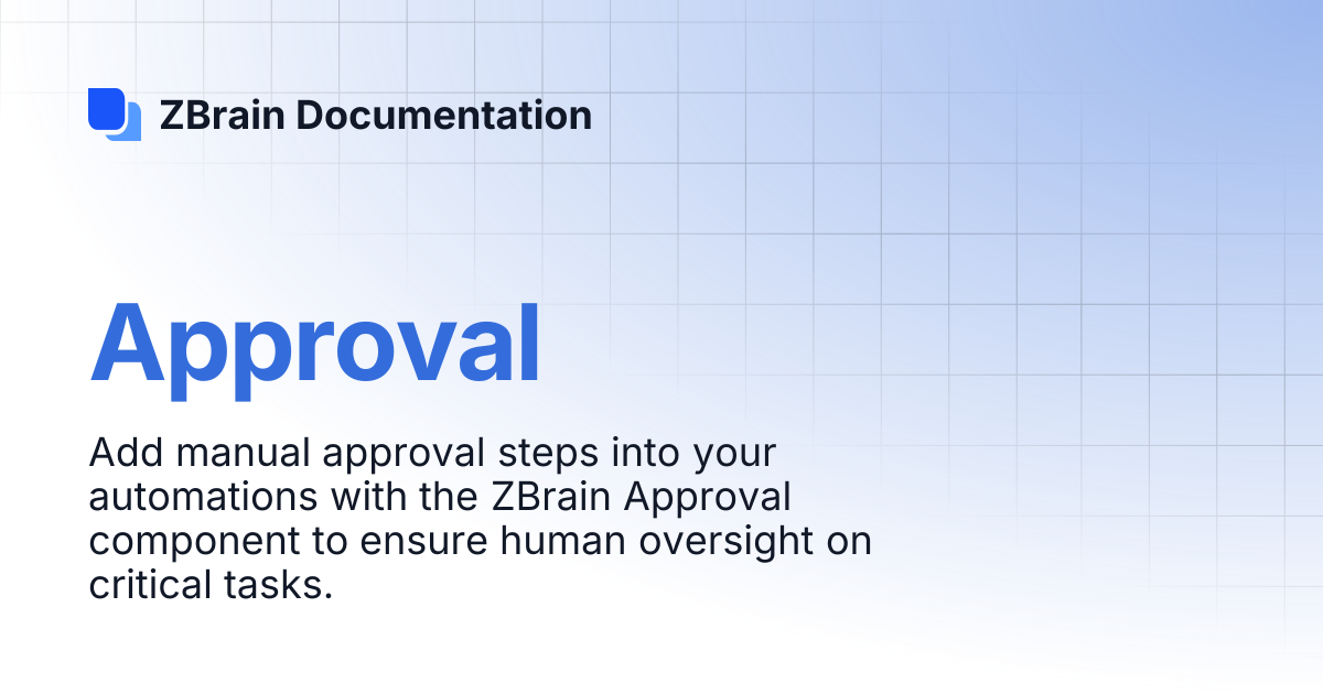 Approval | ZBrain Documentation