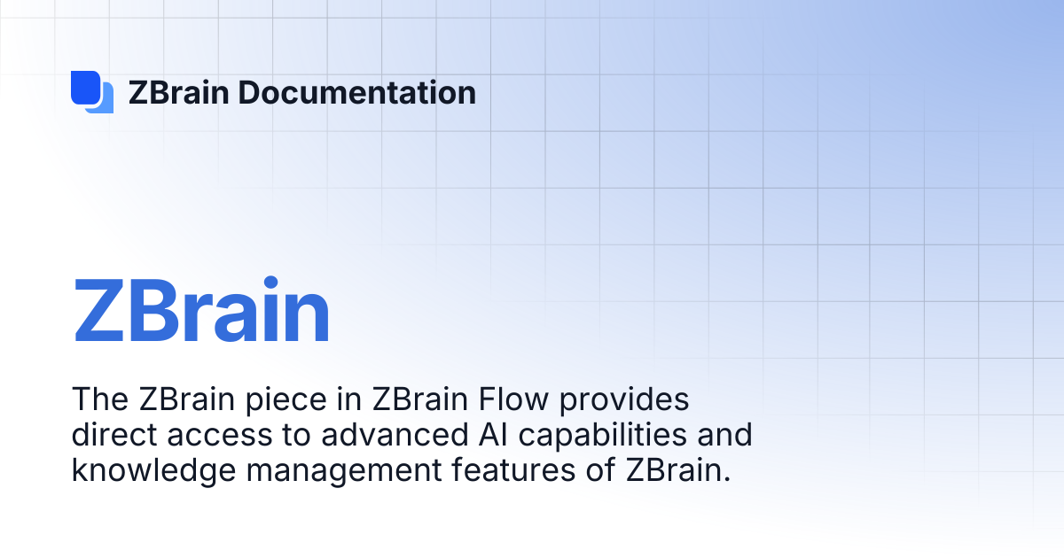 ZBrain | ZBrain Documentation