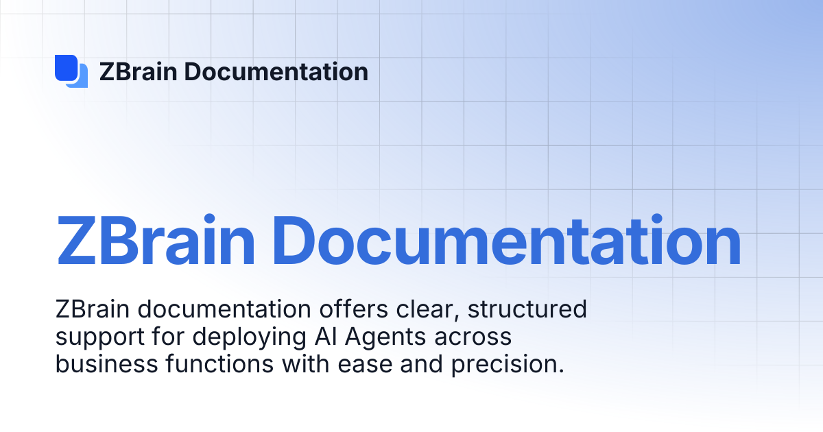 ZBrain Documentation